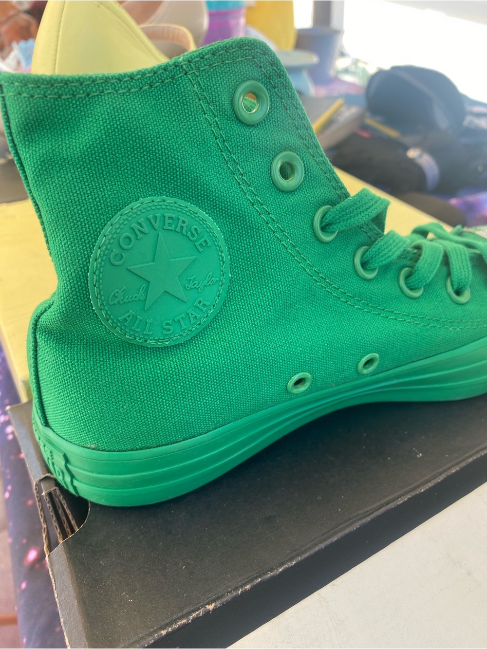 Converse Green Low-Top Canvas Sneaker - Picture 2 of 4